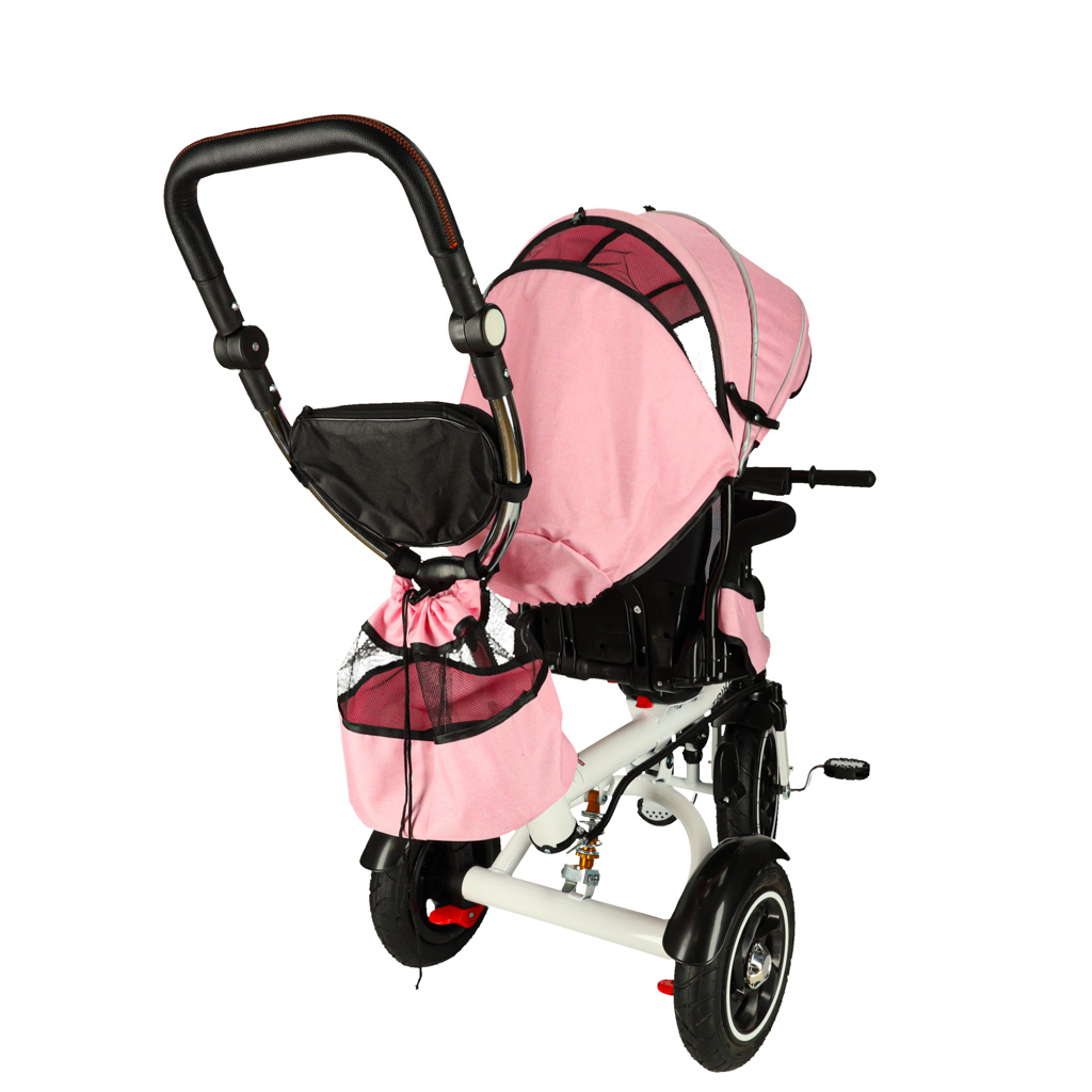 Trike Fix V3 tříkolka 3v1 kočárek kolo 360 otočné volné kolo růžová KX6628_6