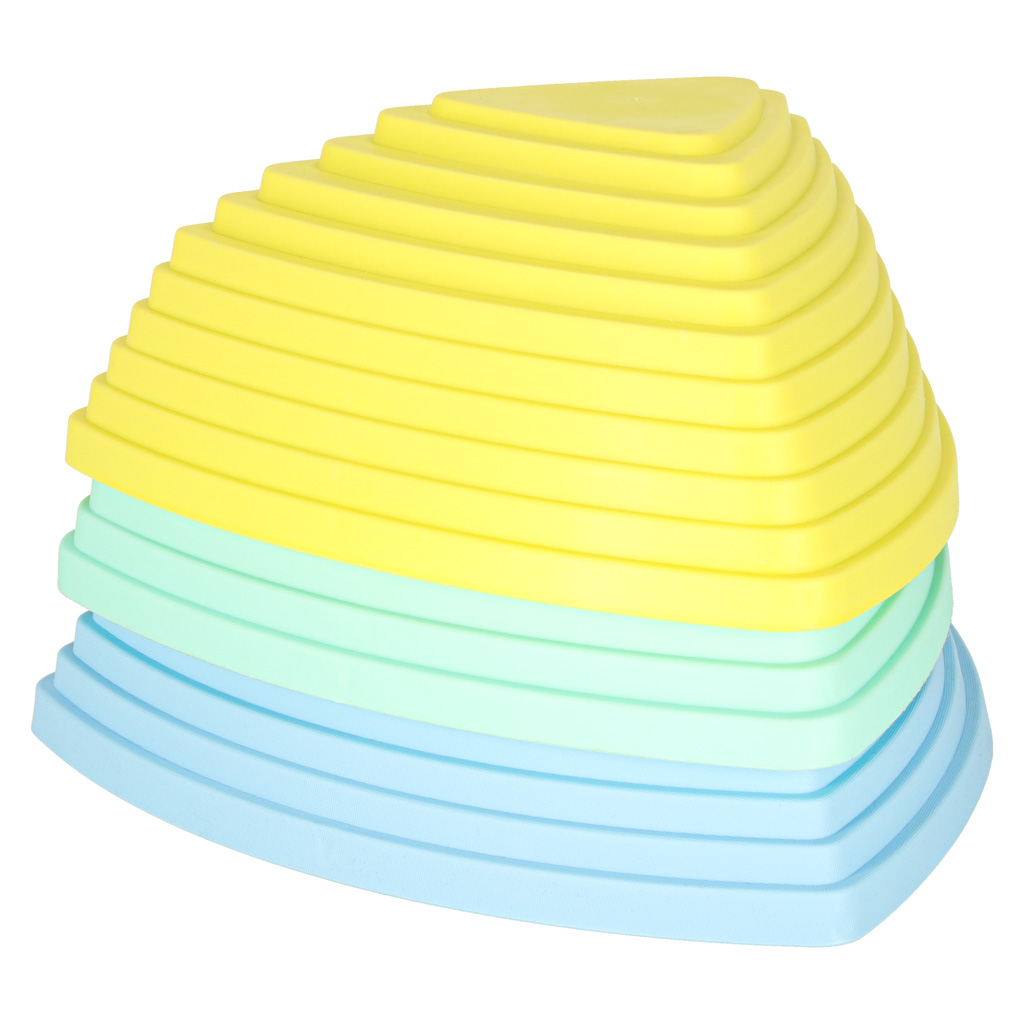 Senzorická stezka říční kameny pro trénink rovnováhy podlaha je láva hra 11 prvků pastelová KX3170