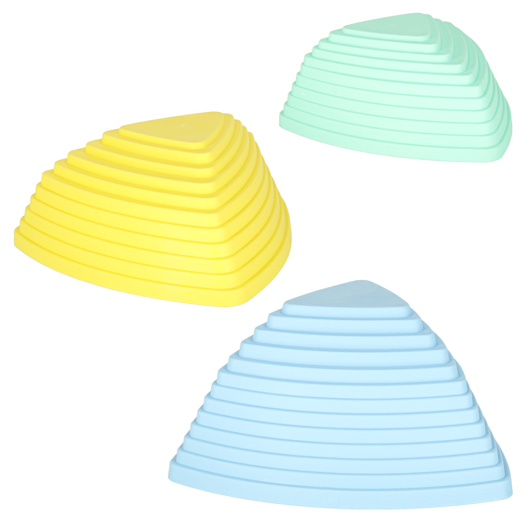 Senzorická stezka říční kameny pro trénink rovnováhy podlaha je láva hra 11 prvků pastelová KX3170