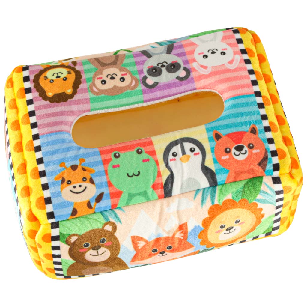 Sorter krabice na kapesníky smyslové montessori plyšová čísla písmena KX3194