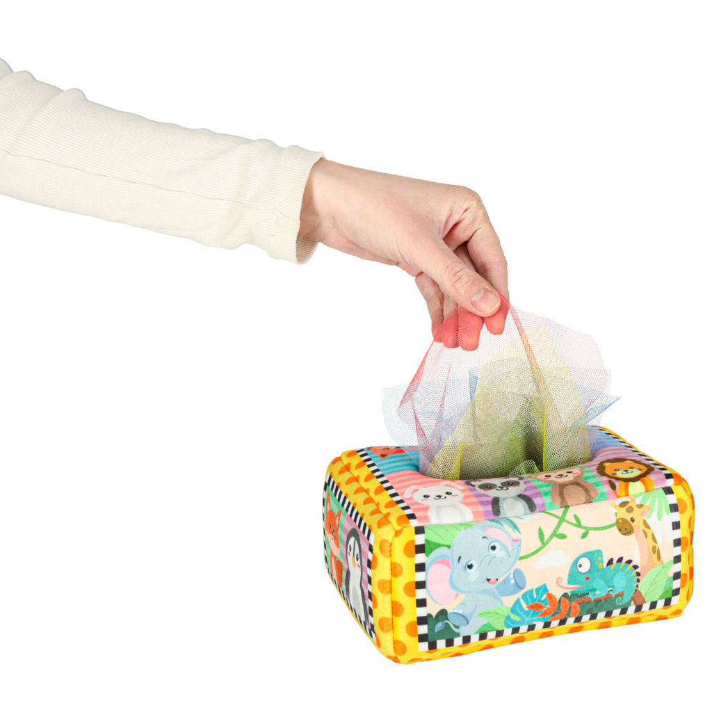 Sorter krabice na kapesníky smyslové montessori plyšová čísla písmena KX3194