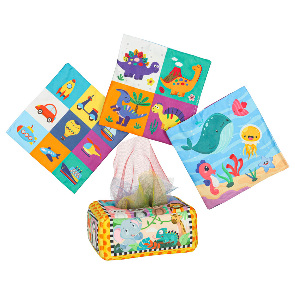 Sorter krabice na kapesníky smyslové montessori plyšová čísla písmena KX3194