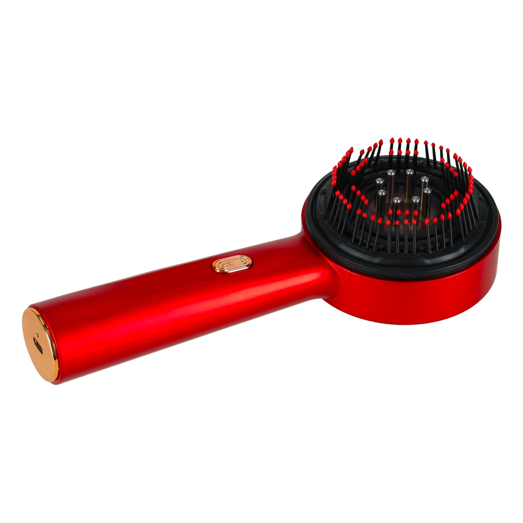 Masážní kartáč na vlasy s červeným světlem olejový aplikátor USB KX3062