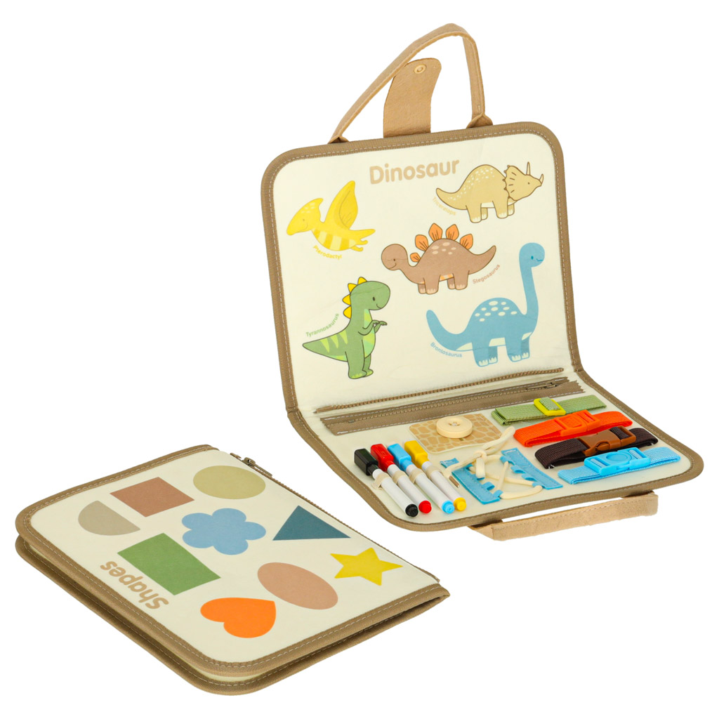Smyslová manipulační deska montessori dinosaurus case KX3196
