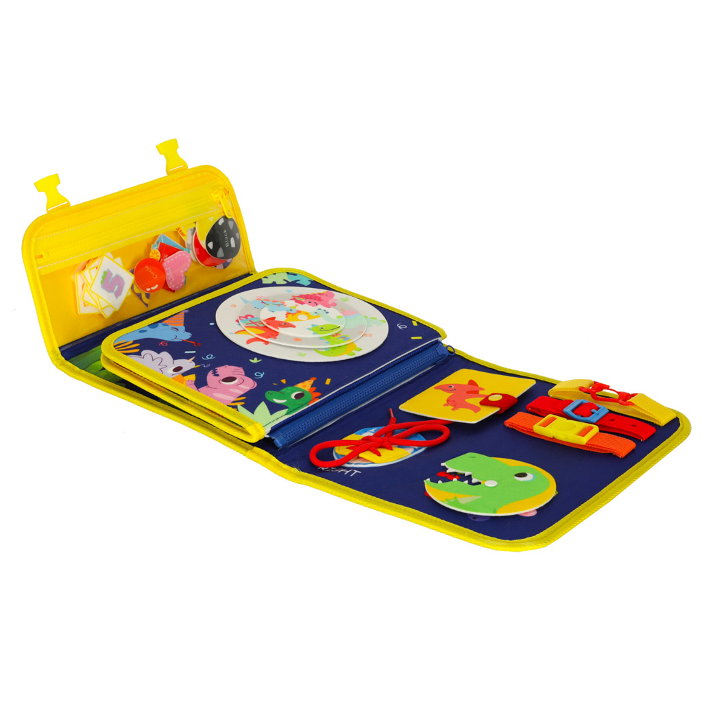 Smyslová manipulační deska montessori batoh modrá KX3195_1