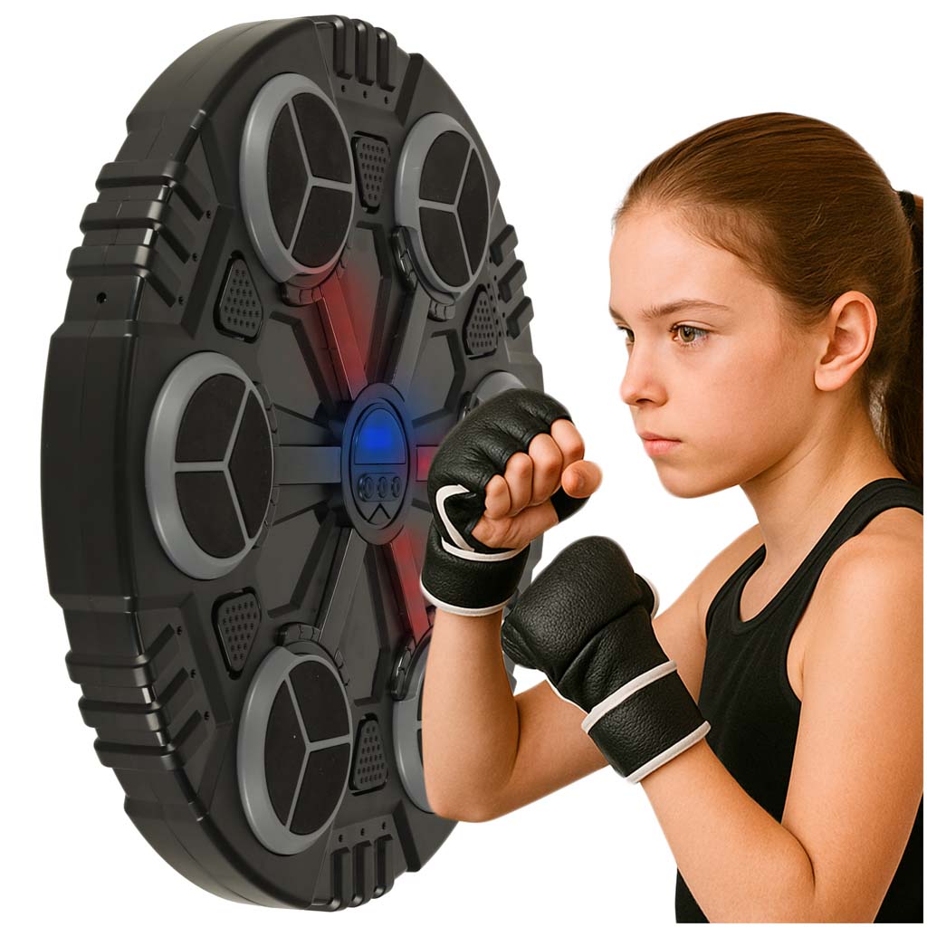 Boxerský štít nástěnný trenažér hudba Bluetooth LED USB KX3009