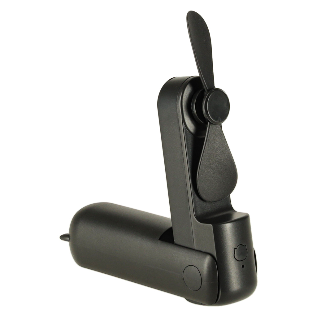 Stolní ventilátor mini ruční skládací ventilátor přenosný USB černý KX3075_1