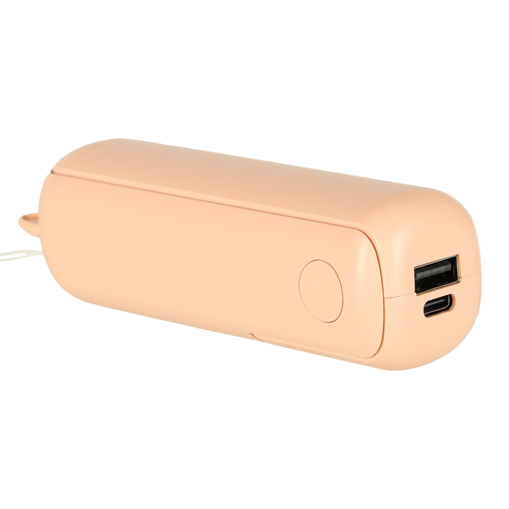 Stolní ventilátor mini ruční skládací ventilátor přenosný USB růžový KX3075_2