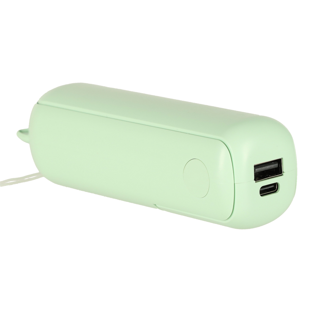 Stolní ventilátor mini ruční skládací ventilátor přenosný USB zelený KX3075_3