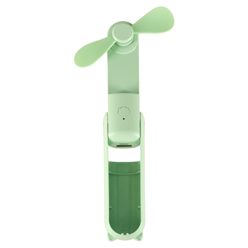 Stolní ventilátor mini ruční skládací ventilátor přenosný USB zelený KX3075_3