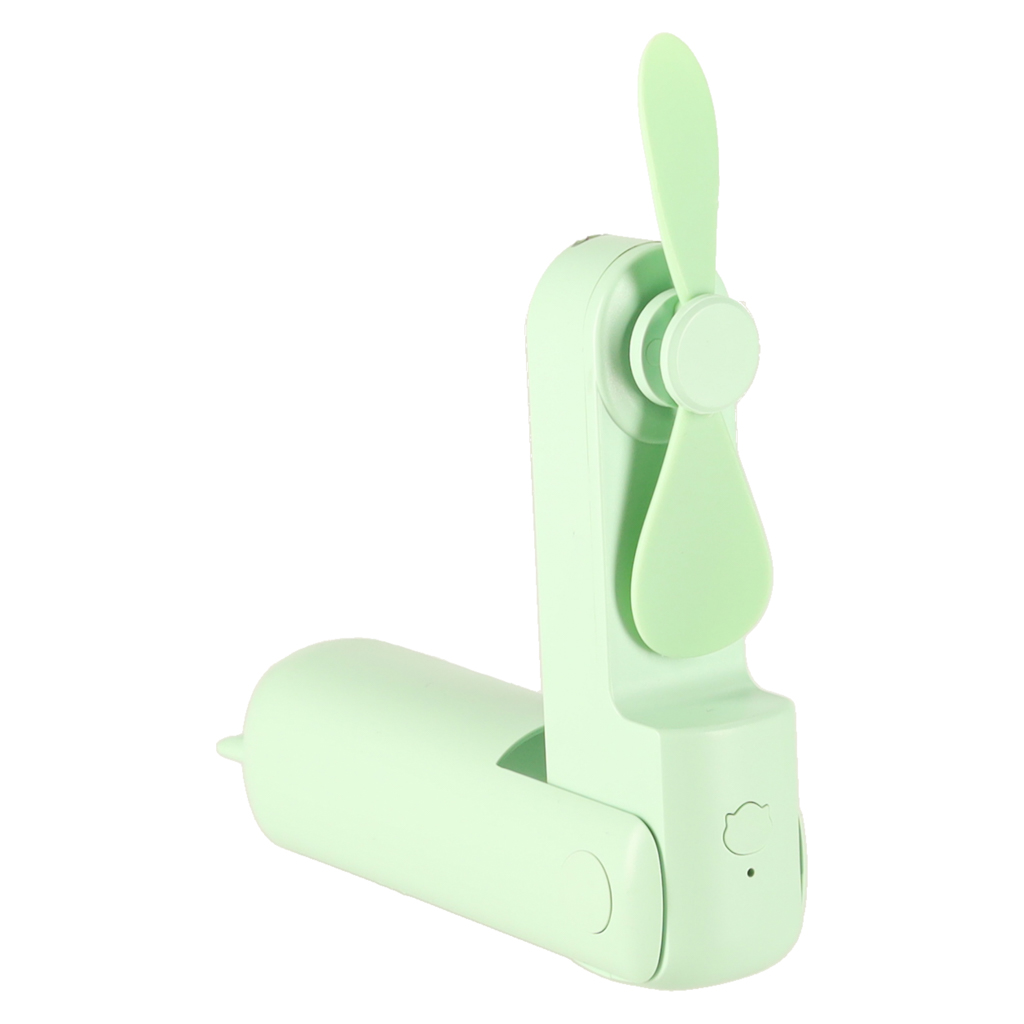 Stolní ventilátor mini ruční skládací ventilátor přenosný USB zelený KX3075_3