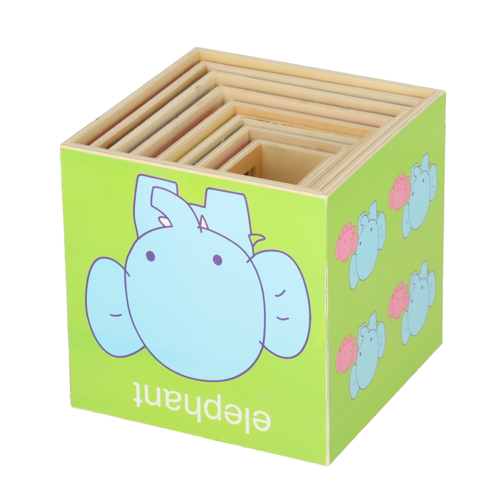 Vzdělávací dřevěná věž třídička tvarů, která učí počítat 71cm XXL KX3174