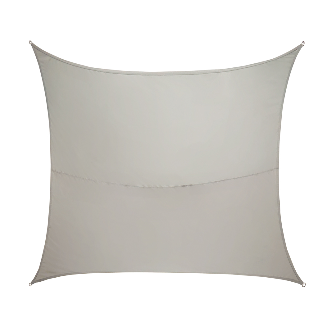 LUARO vodotěsný slunečník na zahradní terasu 4x3m obdélníkový šedý KX3179