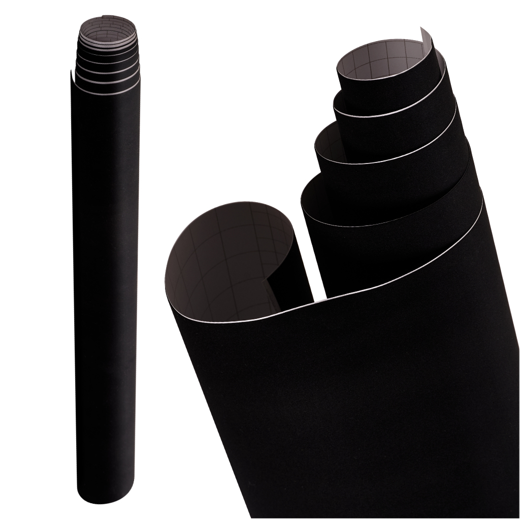 Sametová role fólie černá 1,35x15m KX10345