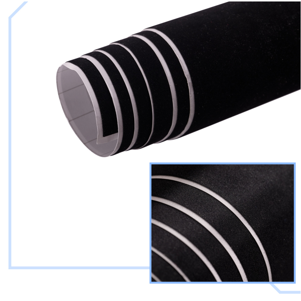 Sametová role fólie černá 1,35x15m KX10345