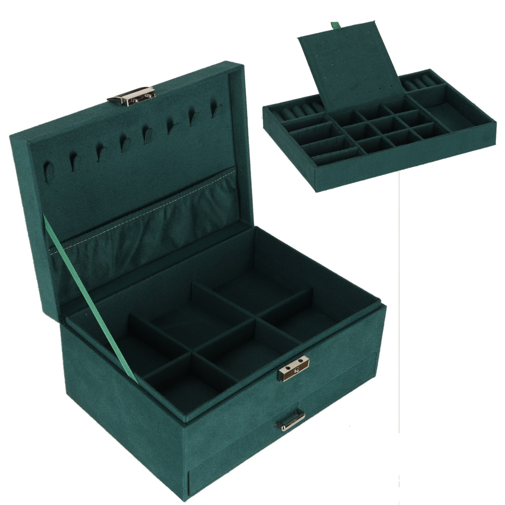 Organizér do šperkovnice zelený KX3099