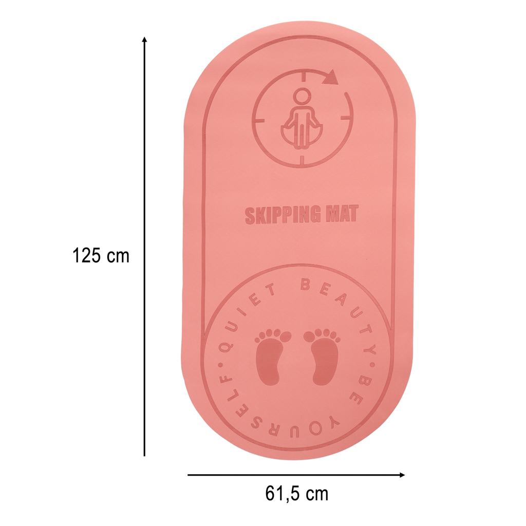 Podložka na cvičení jógy s protiskluzovou zvukovou izolací 127x63x0,6 cm růžová KX3316_1