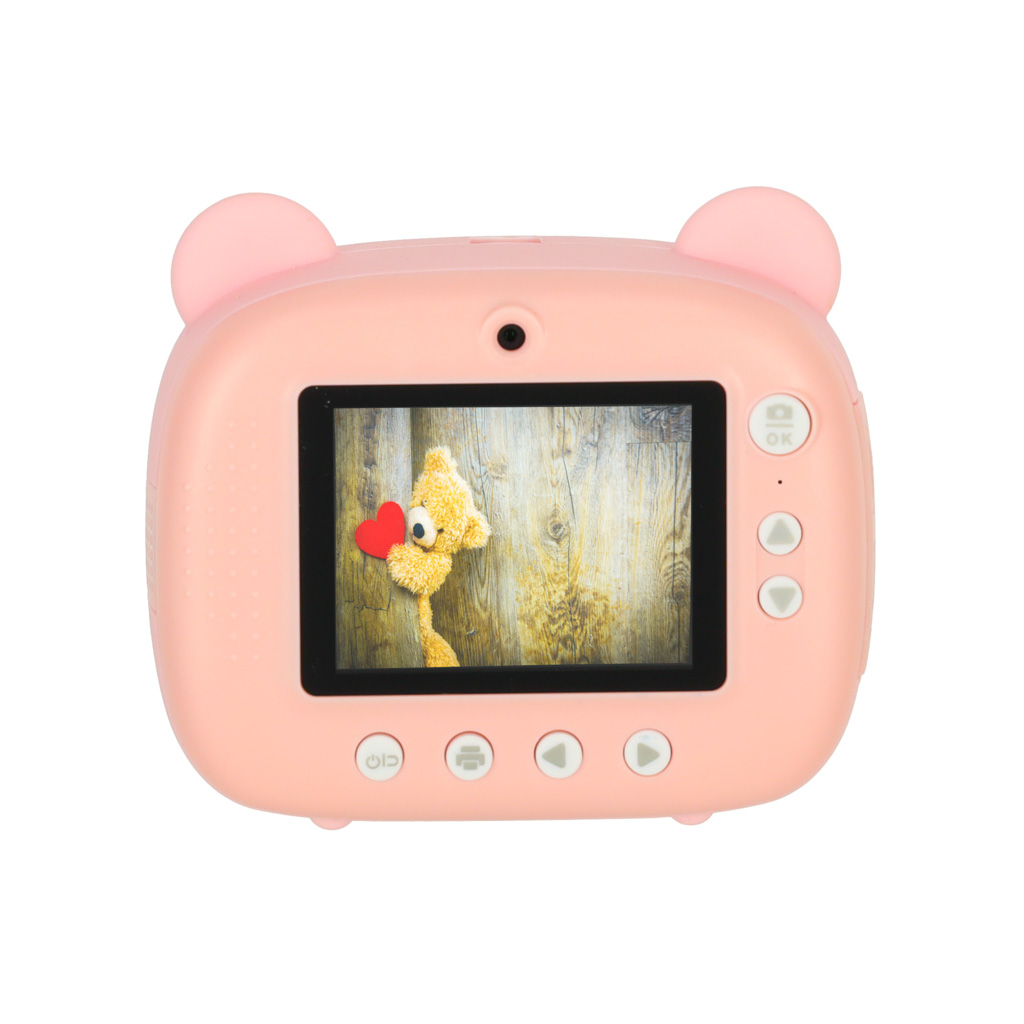 Dětský instantní fotoaparát medvídek růžový KX3573_1
