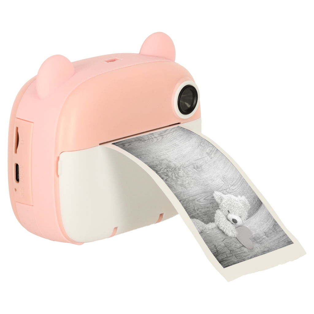Dětský instantní fotoaparát medvídek růžový KX3573_1