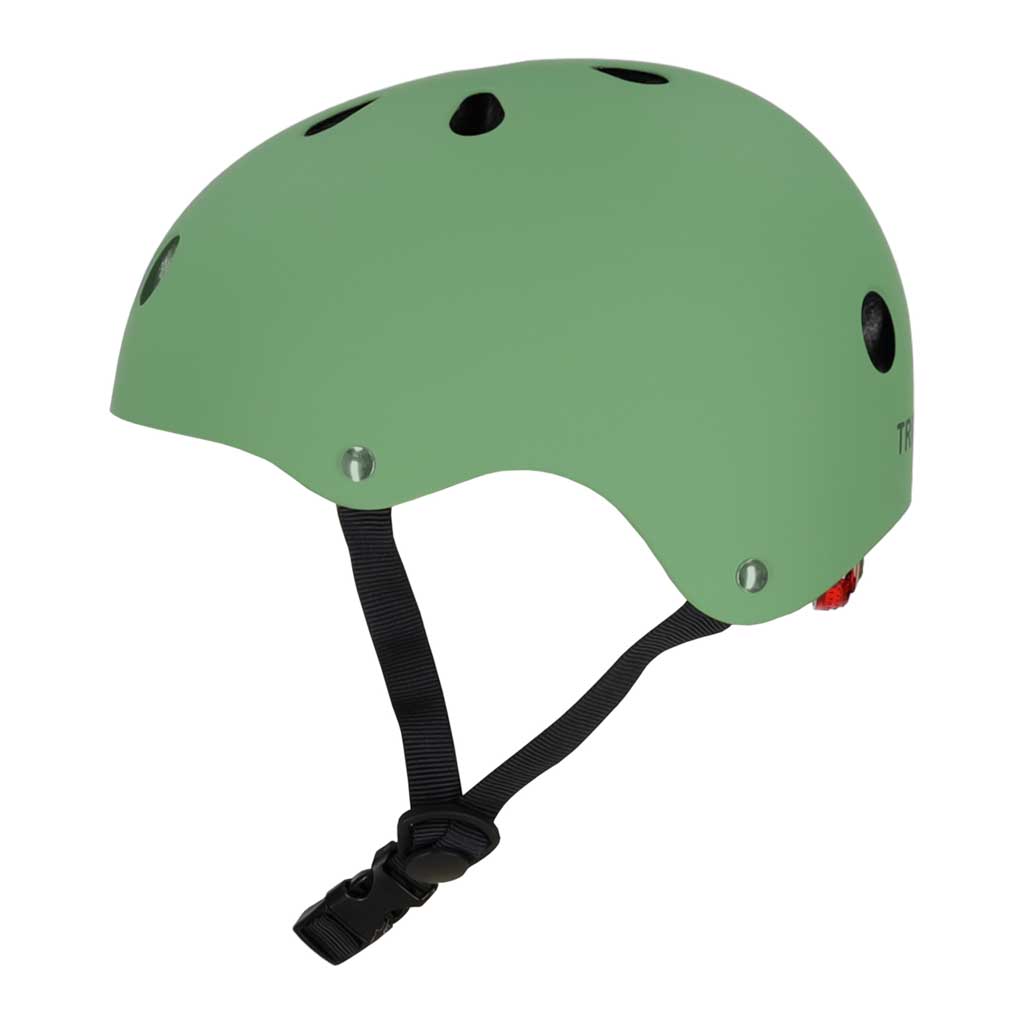 Dětská cyklistická helma Trike Fix nastavitelná LED M 55-58cm tmavě zelená KX2813_3