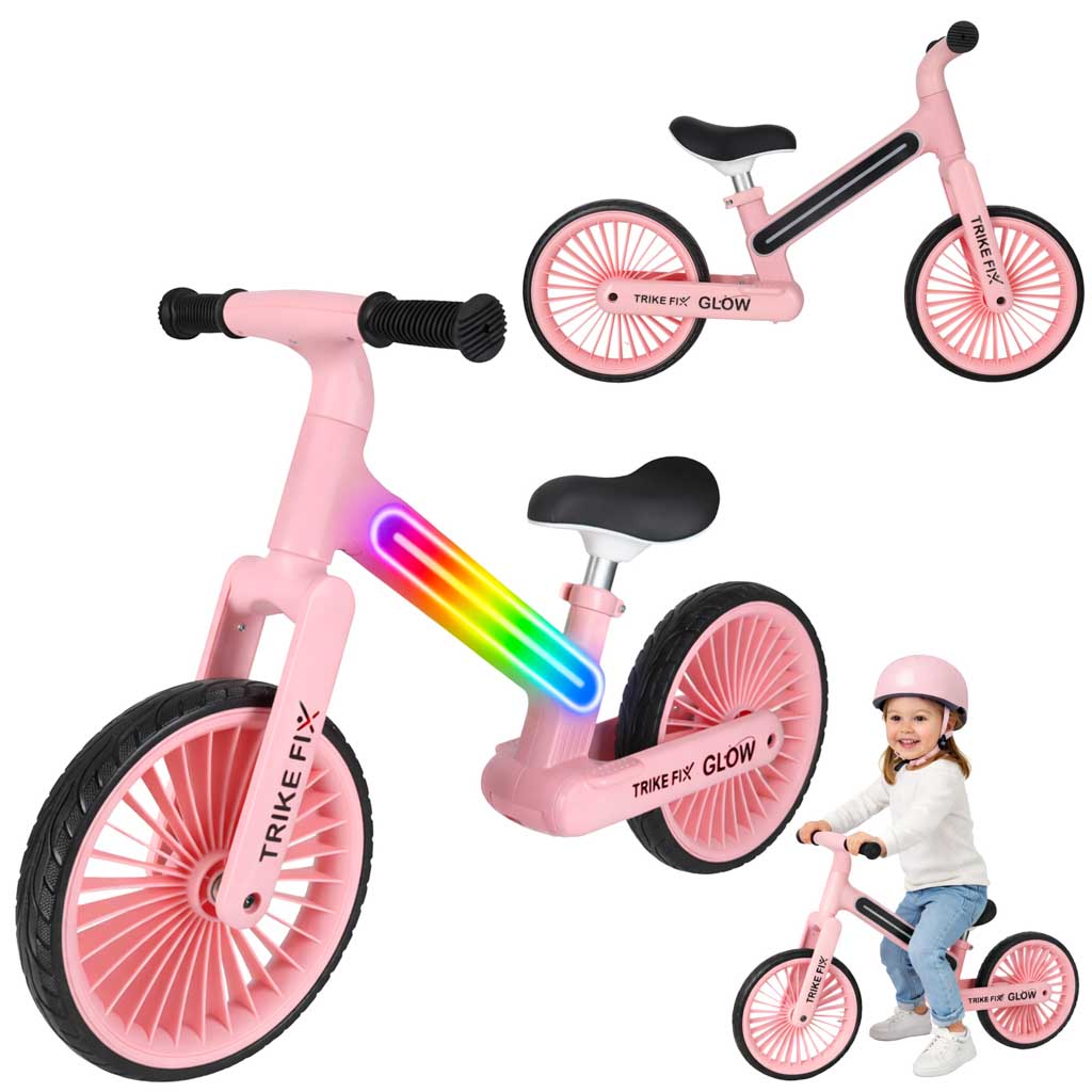 Trike Fix Glow LED cross-country kolo růžové KX2867_1