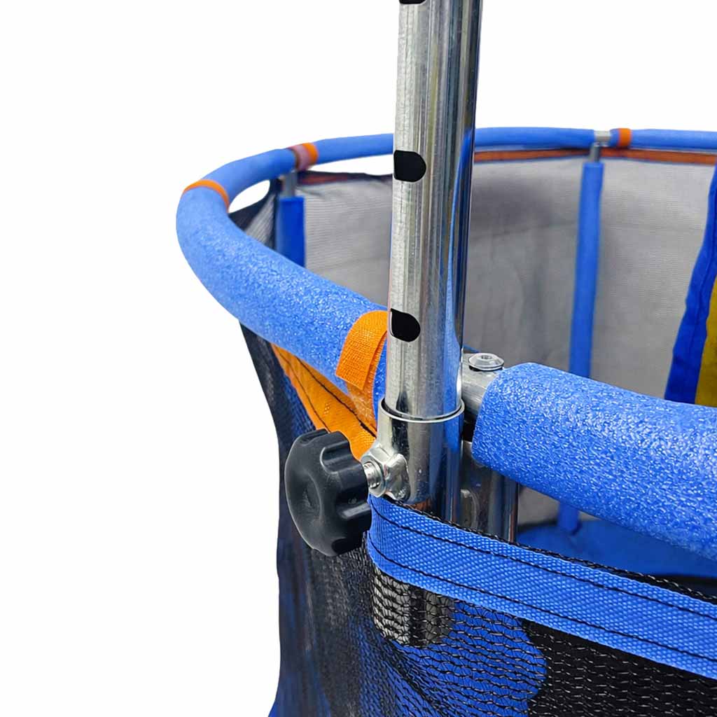 Detail produktu Detská záhradná trampolína so sieťou a basketbalom 150 cm modrá IK-KX3262_1