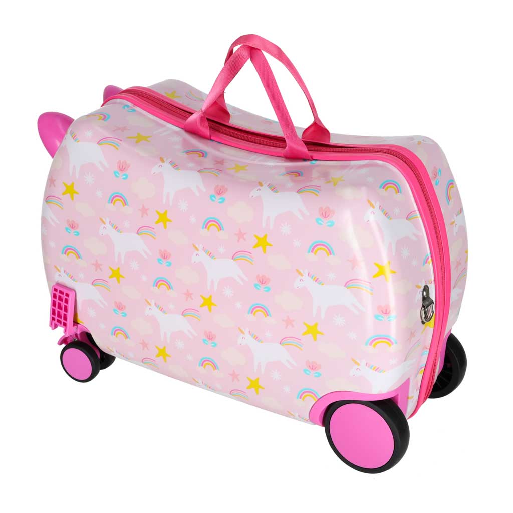 Dětský cestovní kufr na kolečkách, příruční zavazadlo jednorožec KX4730_3