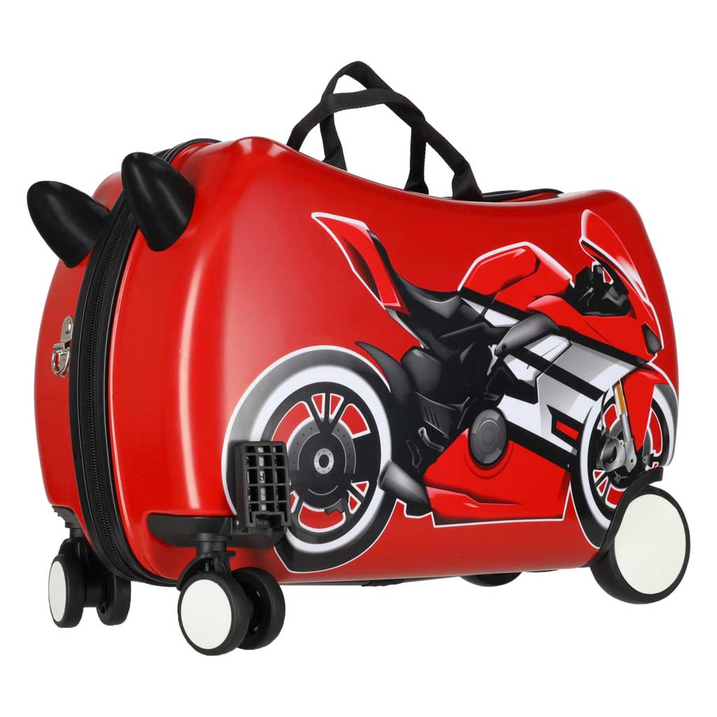 Dětský cestovní kufr na kolečkách příruční zavazadlo motorka KX4730_4