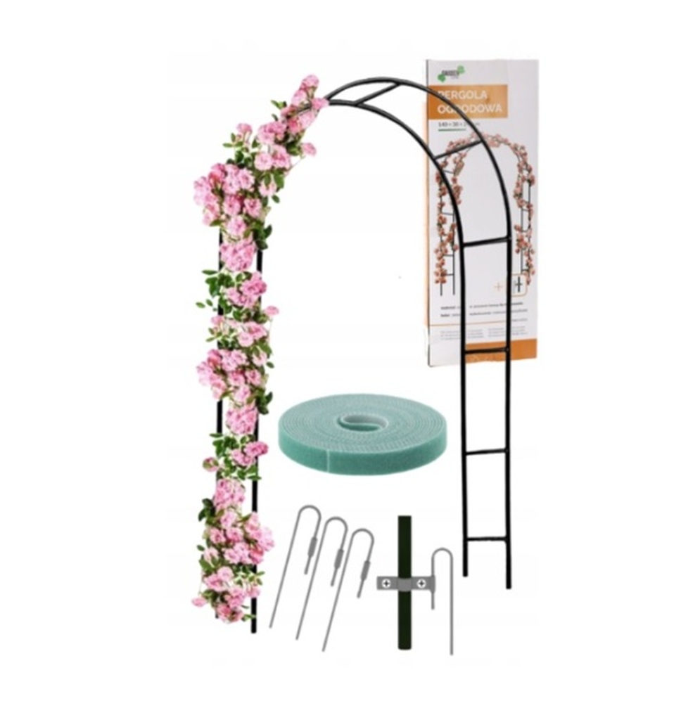 Garten Pergola Metallbogen Halter für Rosen Blumen Kletterpflanzen 240cm grün