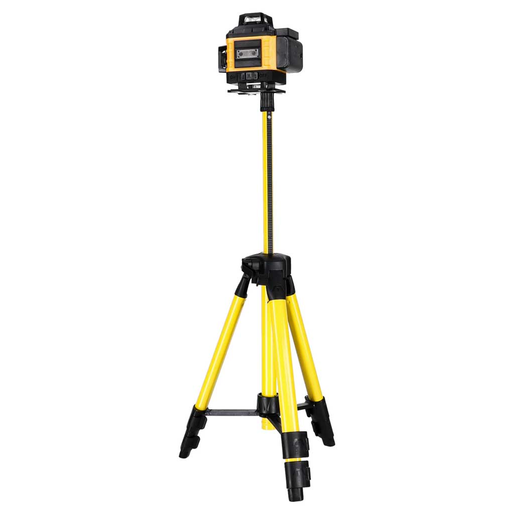 Laserová vodováha 360° 4D, křížový laser s 16 paprsky, stativ, držák, sada KX2677