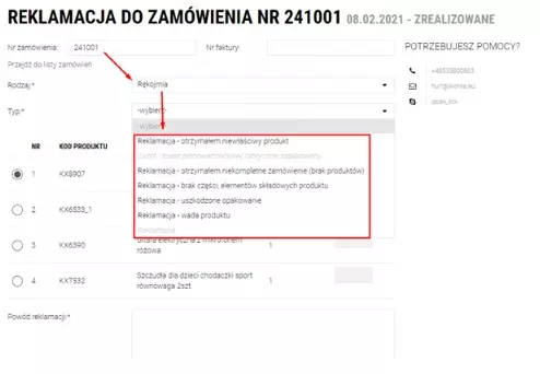reklamacja