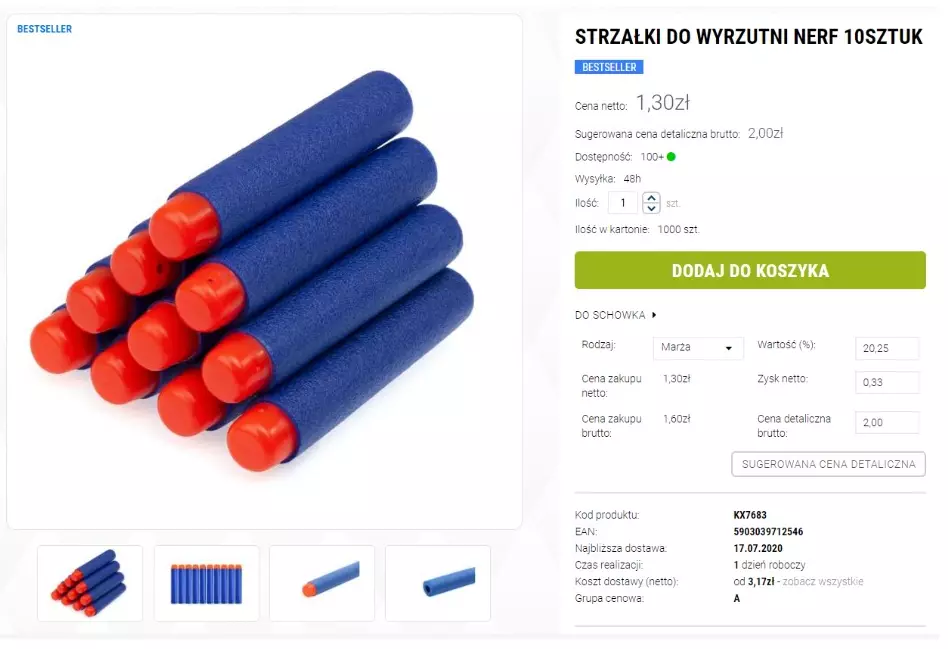 zdjęcie produktu na ikonce - strzałki do wyrzutni