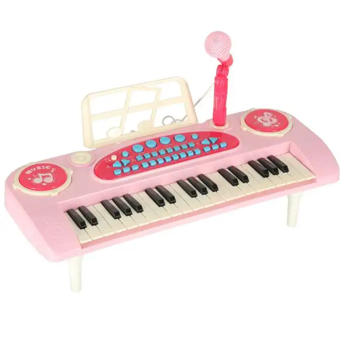 Keyboard dla dzieci z mikrofonem i statywem