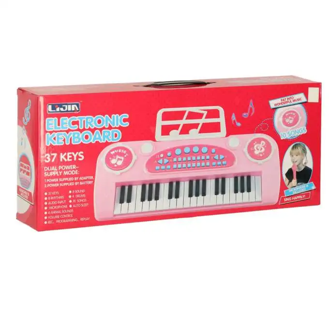 Keyboard dla dzieci z mikrofonem i statywem