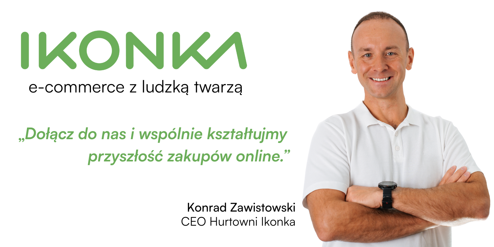 Ikonka e-commerce z ludzką twarzą